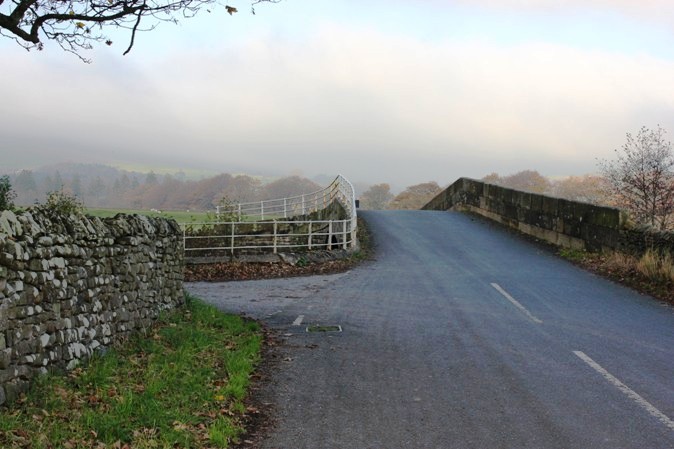 Approaching Langden Brook Bridge from Whitewell